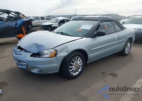 2002 Chrysler Sebring Limited z USA, uszkodzony, nr VIN 1C3EL65R62N233429